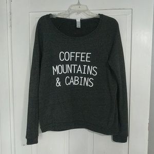 Wish You Were Northwest Oversized Grey Sweater